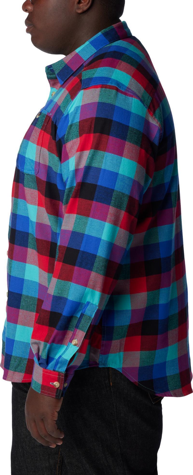 Cornell Woods Flannel LS Shirt - Big - Mens - Bright Aqua Buffalo Check 4