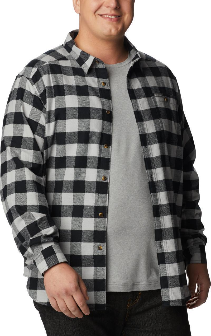 Cornell Woods Flannel LS Shirt - Big - Mens - Columbia Grey Buffalo Check 3