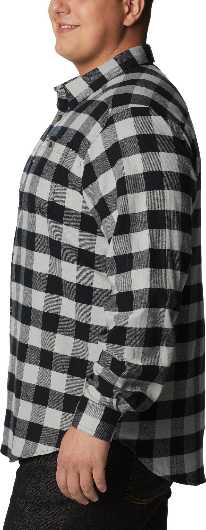 Cornell Woods Flannel LS Shirt - Big - Mens - Columbia Grey Buffalo Check 4