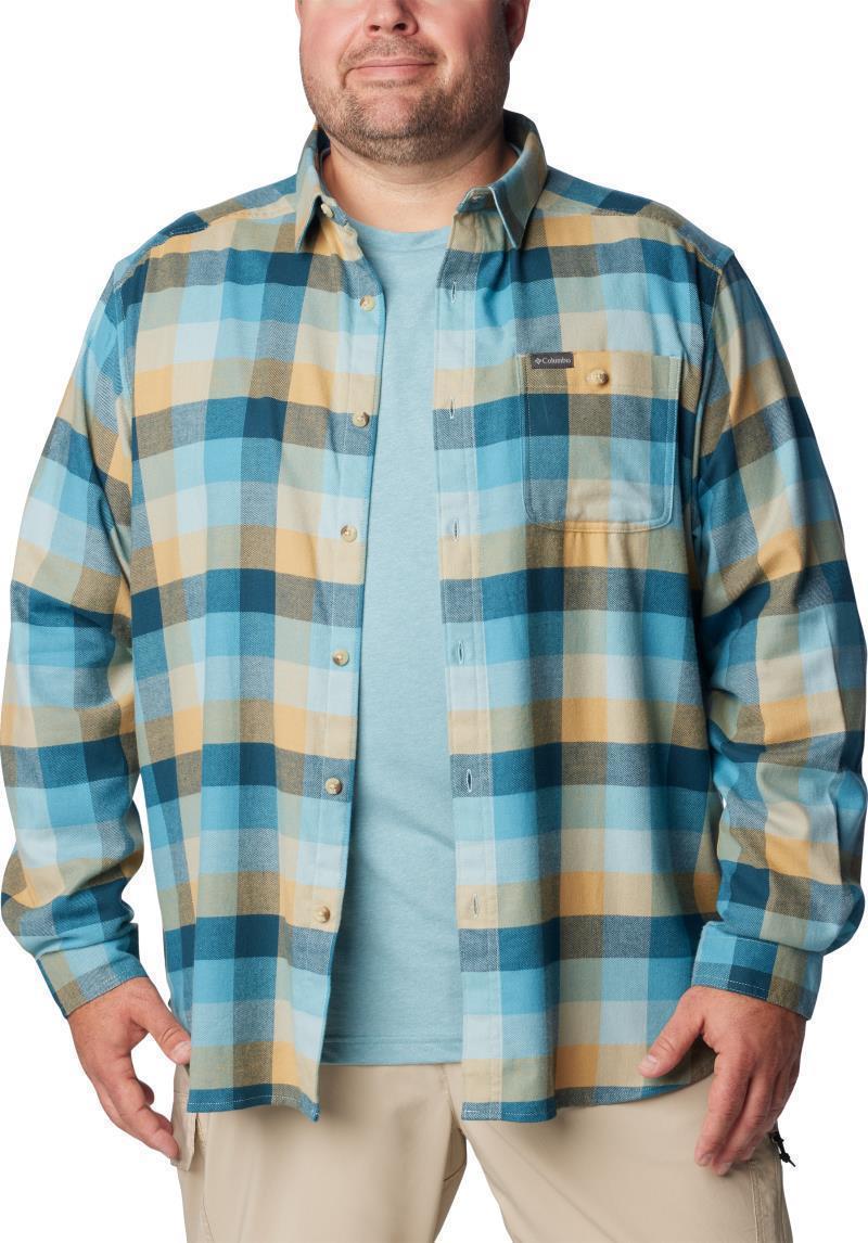 Cornell Woods Flannel LS Shirt - Big - Mens - Stone Blue Buffalo Check 3