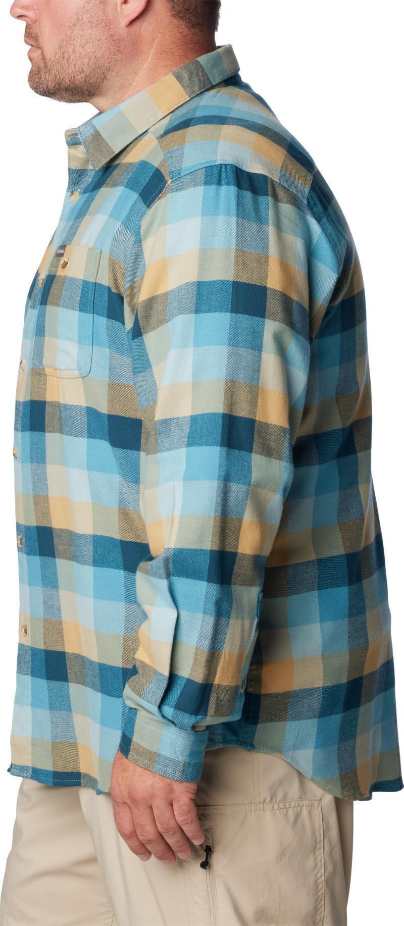 Cornell Woods Flannel LS Shirt - Big - Mens - Stone Blue Buffalo Check 4