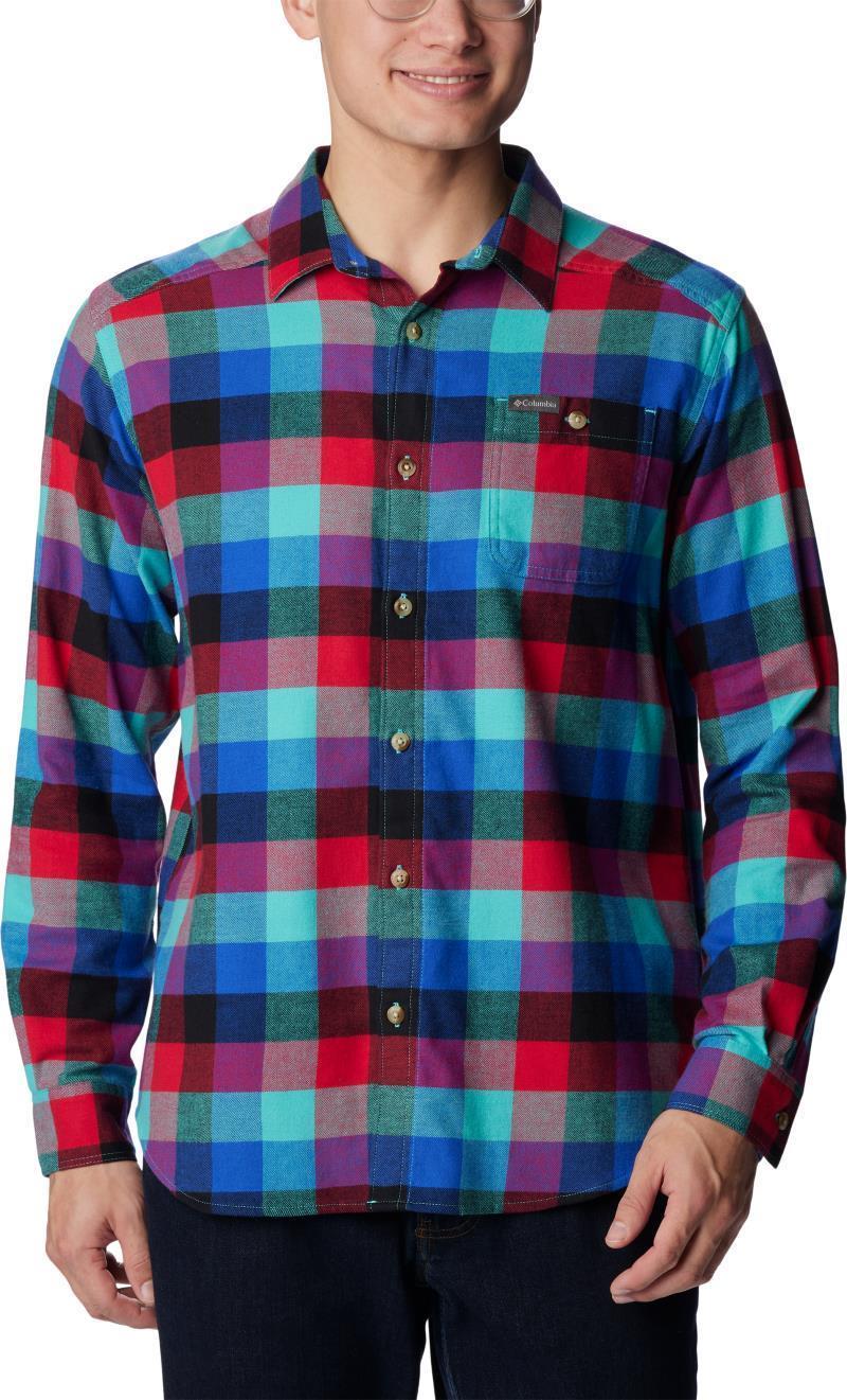 Cornell Woods Flannel LS Shirt - Mens - Bright Aqua Buffalo Check 1