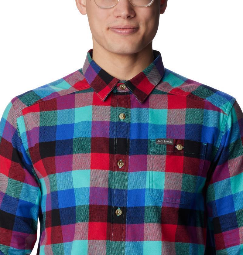 Cornell Woods Flannel LS Shirt - Mens - Bright Aqua Buffalo Check 5