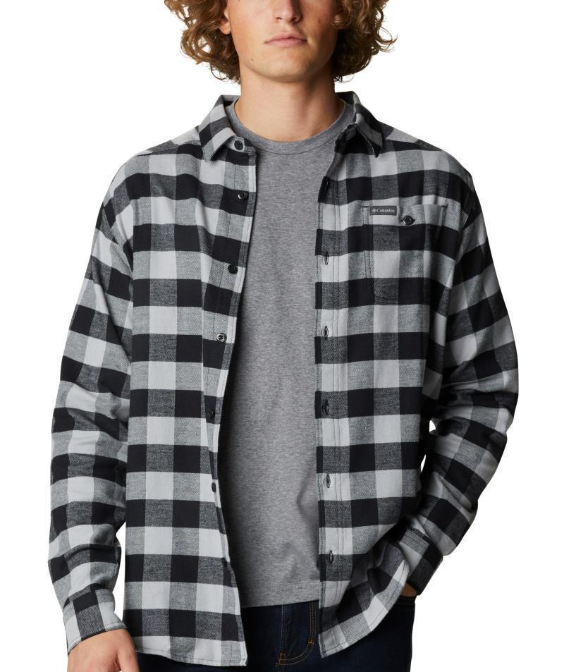 Cornell Woods Flannel LS Shirt - Mens - Columbia Grey Buffalo Check 4