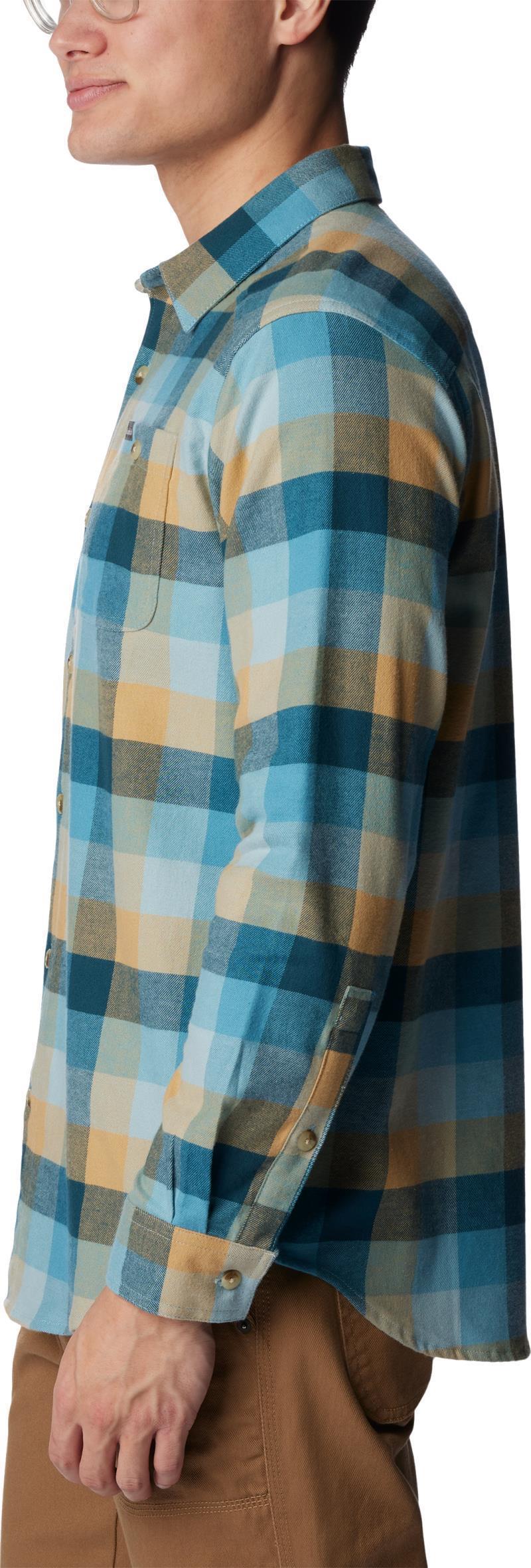 Cornell Woods Flannel LS Shirt - Mens - Stone Blue Buffalo Check 4