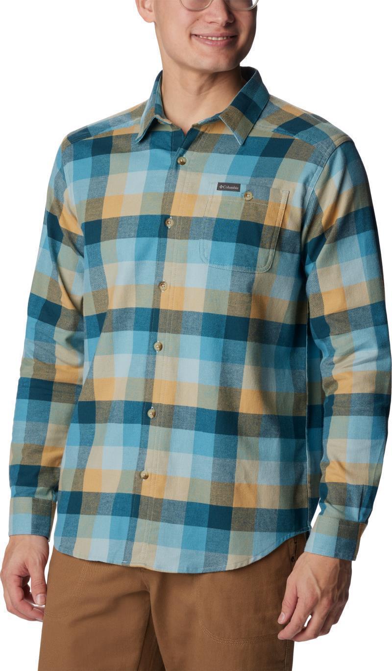Cornell Woods Flannel LS Shirt - Tall - Mens - Stone Blue Buffalo Check 3