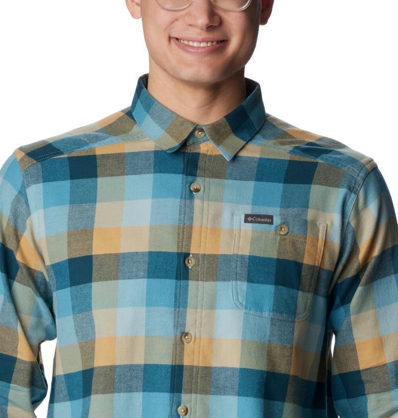 Cornell Woods Flannel LS Shirt - Tall - Mens - Stone Blue Buffalo Check 5
