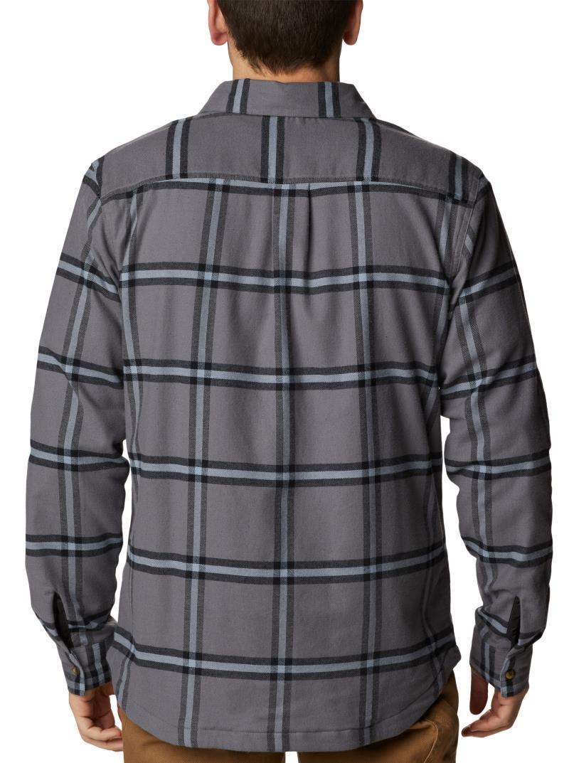 Cornell Woods Fleece Lined Flannel - Mens - City Grey Windowpane 2