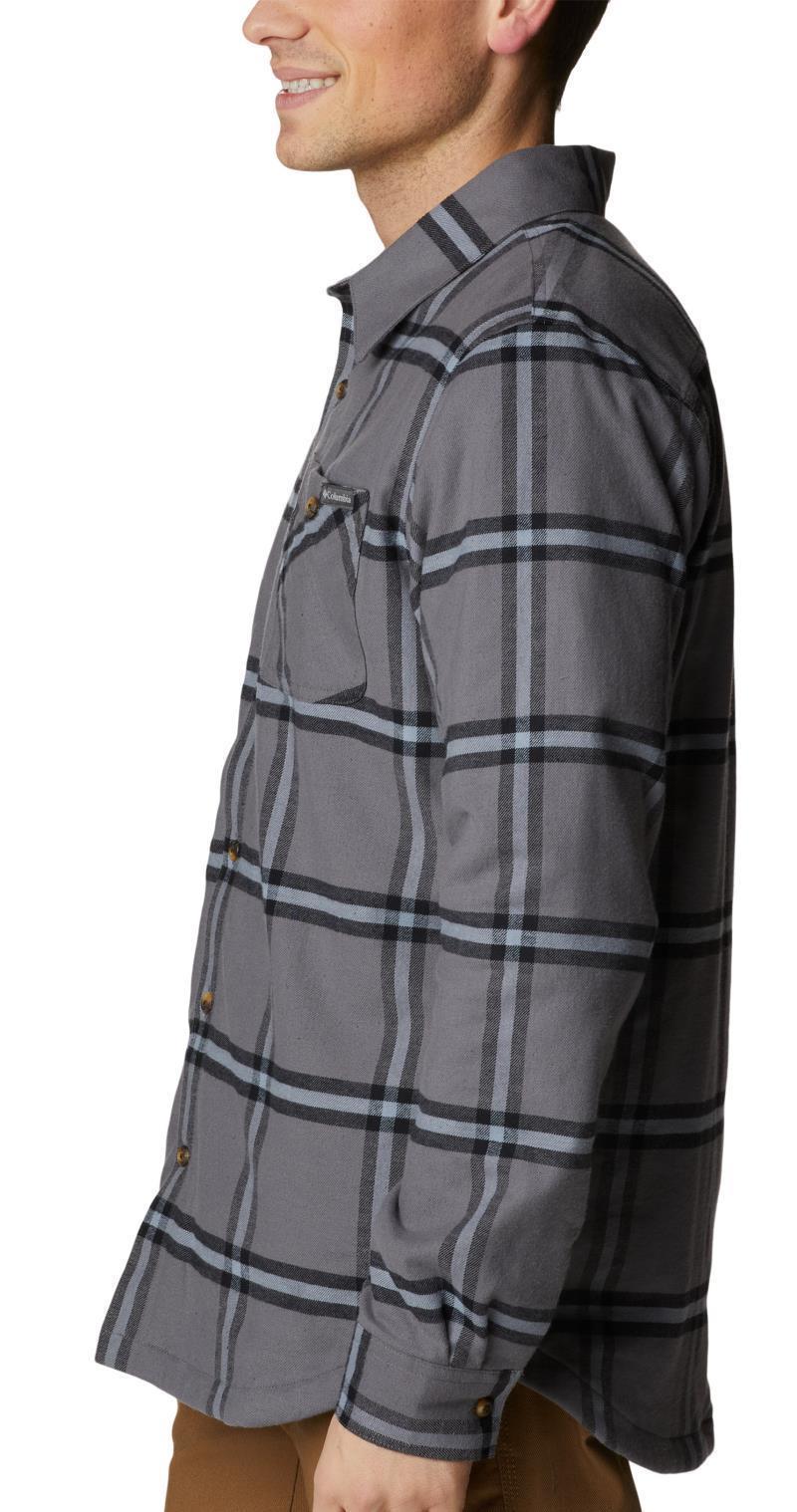 Cornell Woods Fleece Lined Flannel - Mens - City Grey Windowpane 3