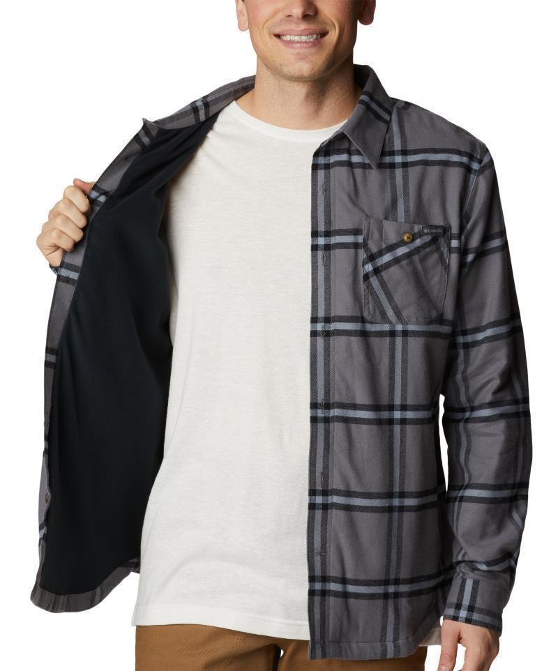 Cornell Woods Fleece Lined Flannel - Mens - City Grey Windowpane 4