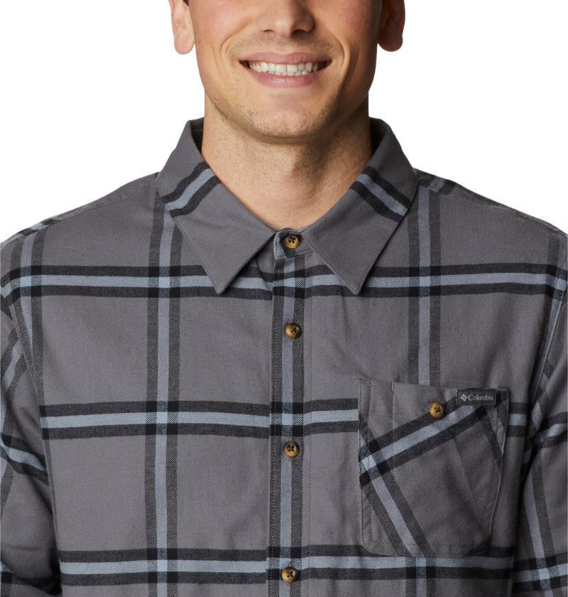 Cornell Woods Fleece Lined Flannel - Mens - City Grey Windowpane 5