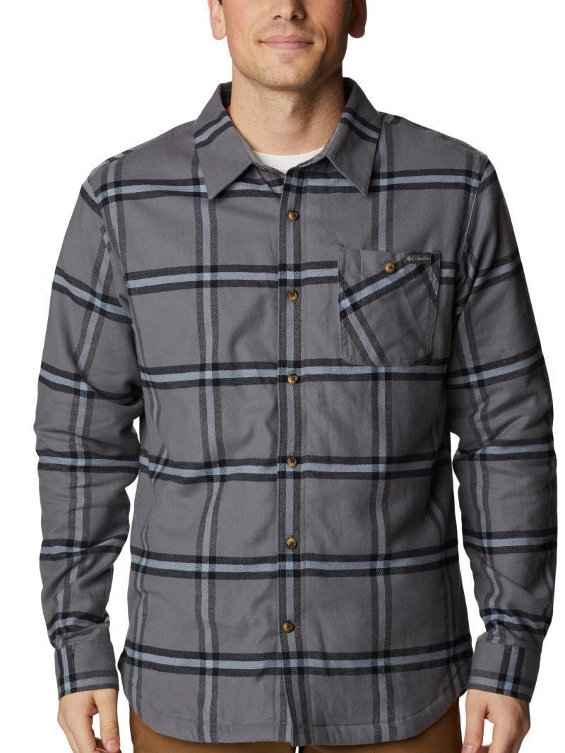 Cornell Woods Fleece Lined Flannel - Mens - City Grey Windowpane 7