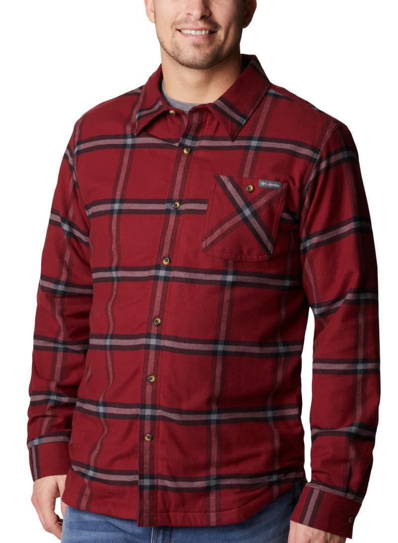 Cornell Woods Fleece Lined Flannel - Mens - Red Jasper Windowpane 1