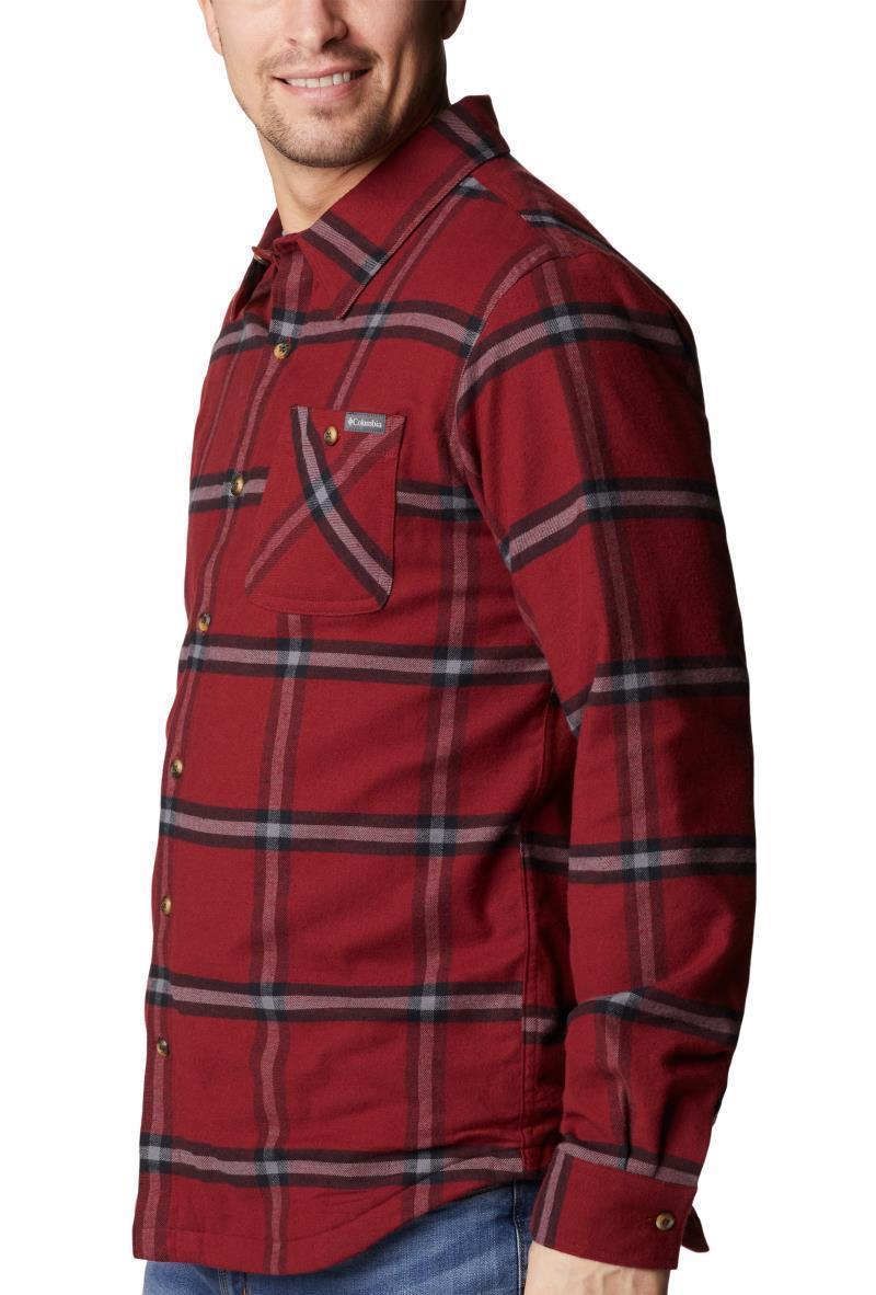 Cornell Woods Fleece Lined Flannel - Mens - Red Jasper Windowpane 3