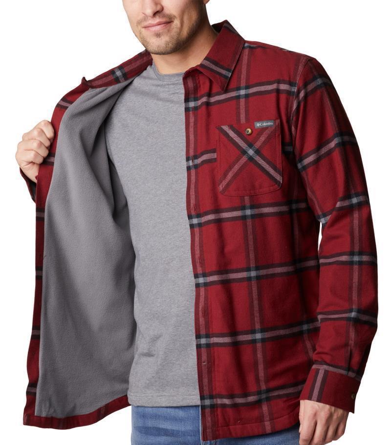 Cornell Woods Fleece Lined Flannel - Mens - Red Jasper Windowpane 4