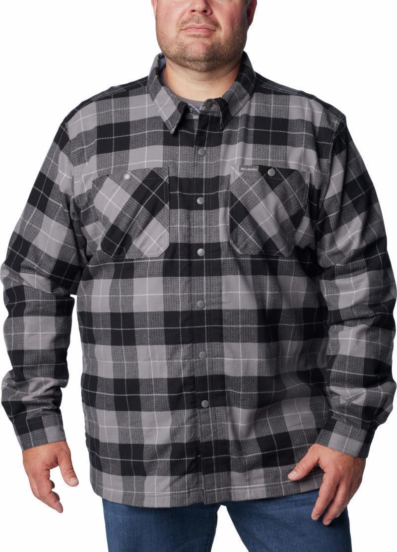 Cornell Woods Fleece Lined Shirt Jacket - Big - Mens - City Grey / Blue Stone Woodsman Tartan 1