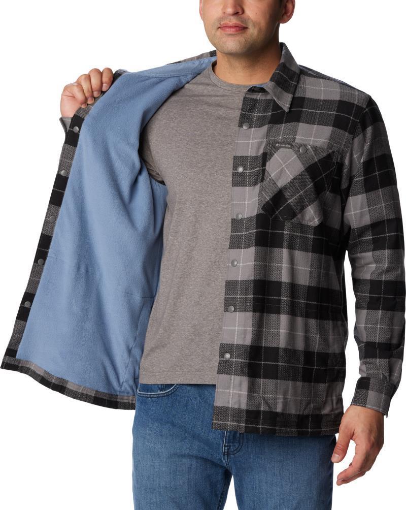 Cornell Woods Fleece Lined Shirt Jacket - Mens - City Grey / Blue Stone Woodsman Tartan 4