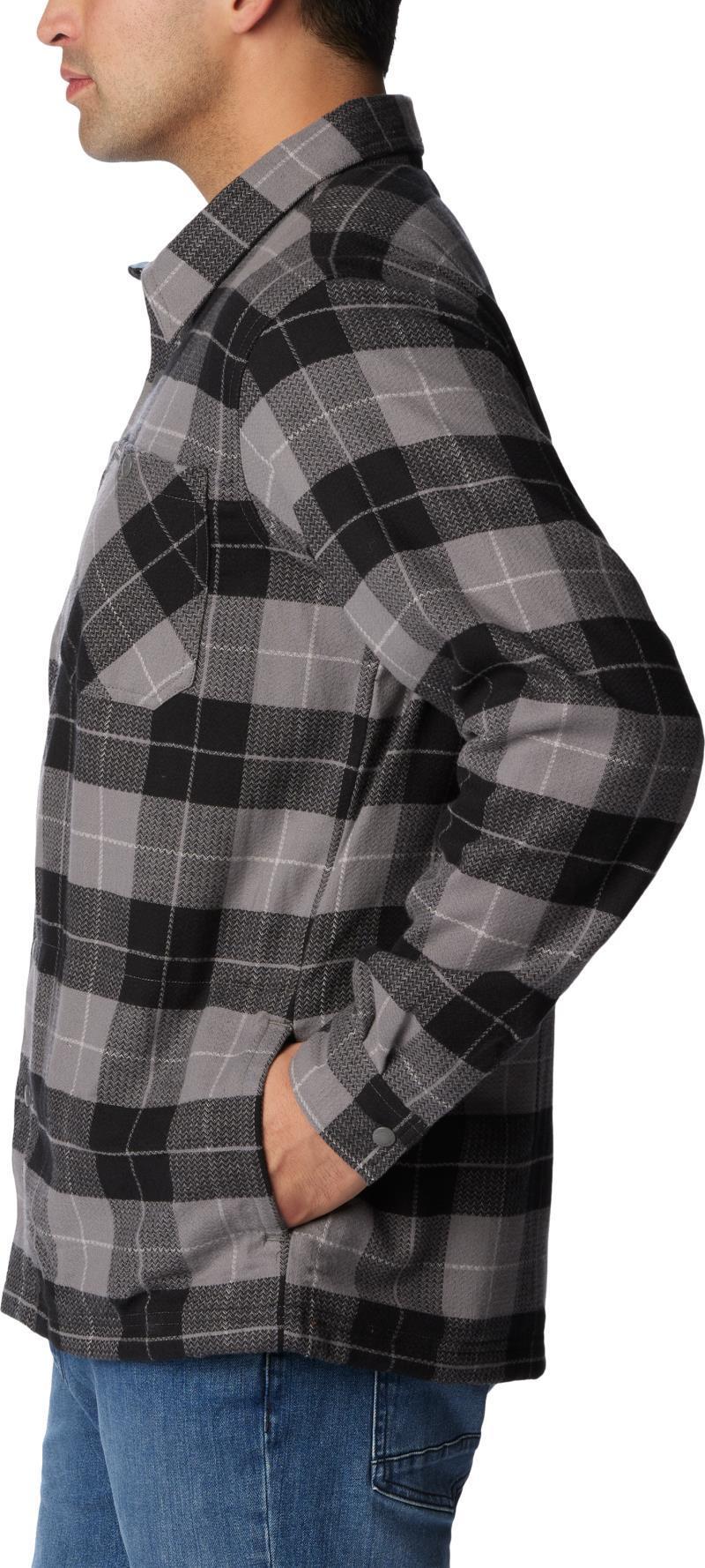 Cornell Woods Fleece Lined Shirt Jacket - Mens - City Grey / Blue Stone Woodsman Tartan 5