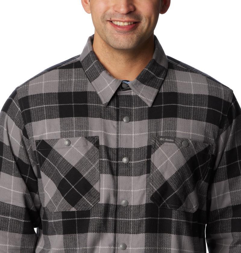 Cornell Woods Fleece Lined Shirt Jacket - Mens - City Grey / Blue Stone Woodsman Tartan 6