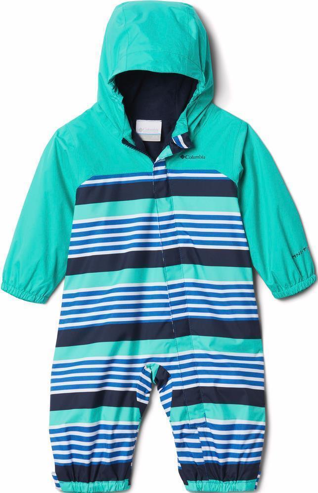 Critter Jitters II Rain Suit - Infant - bright indigo milo stripe / electric turquoise 1