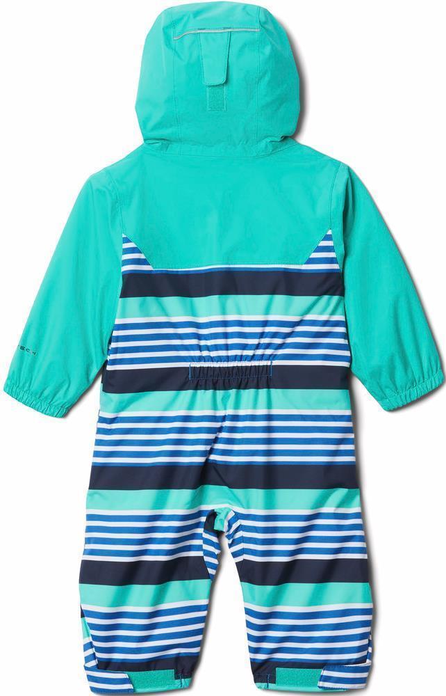 Critter Jitters II Rain Suit - Infant - bright indigo milo stripe / electric turquoise 1