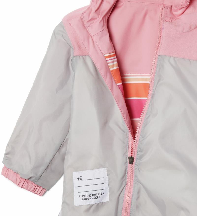 Critter Jitters II Rain Suit - Infant - wild geranium danby stripe / pink orchid 1
