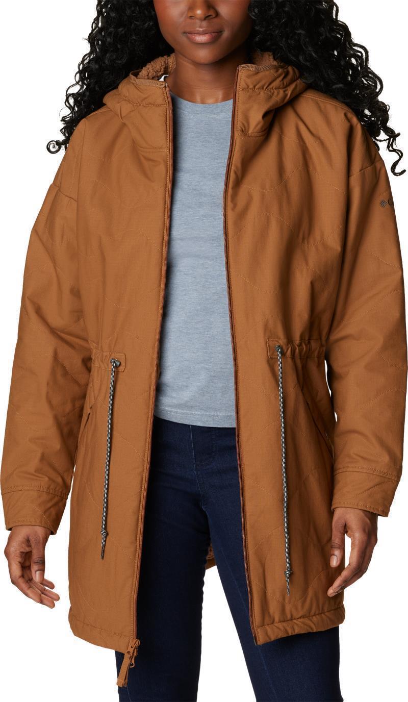 Crystal Crest Quilted Jacket - Womens - Camel Brown 3