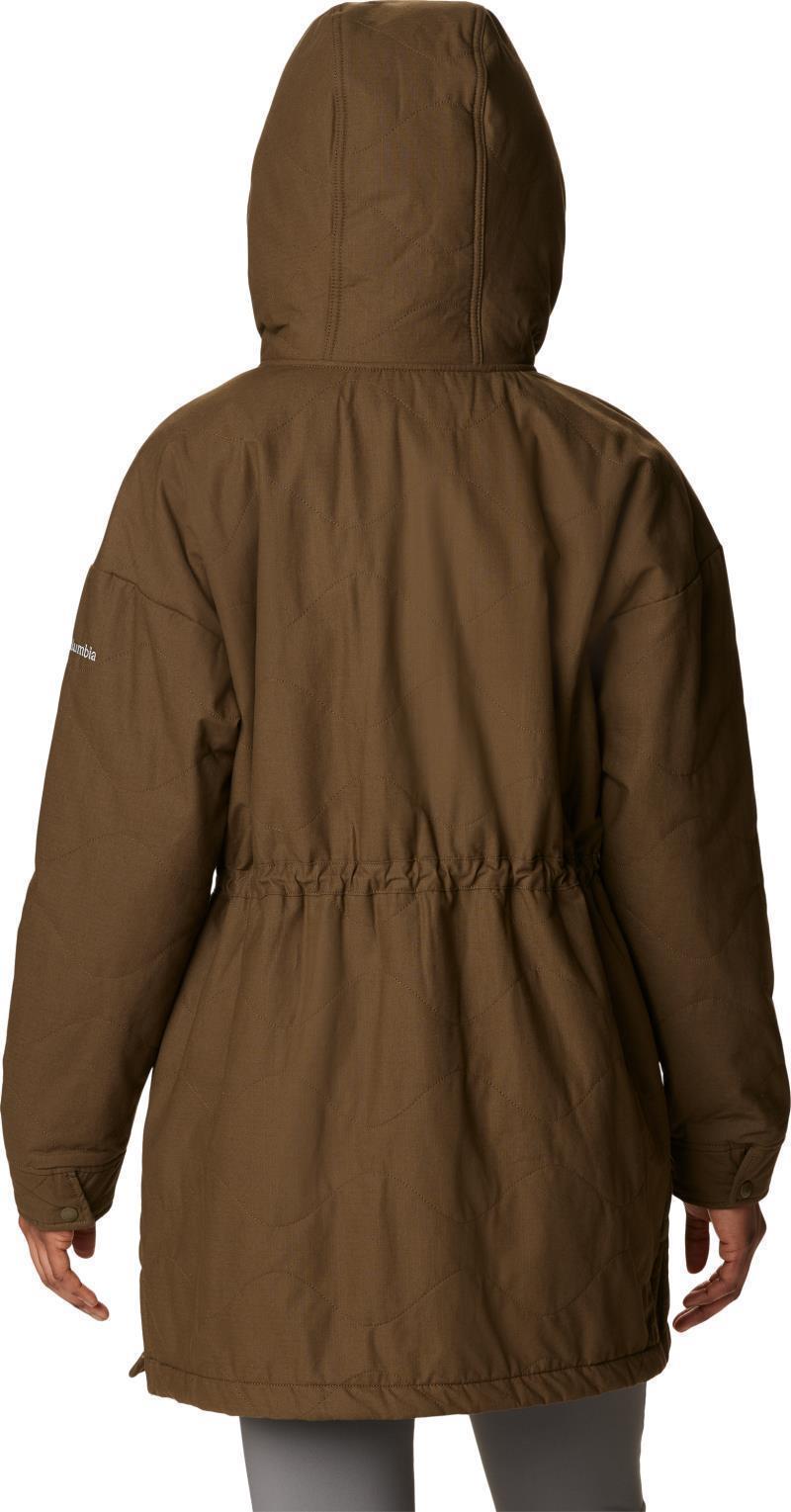 Crystal Crest Quilted Jacket - Womens - Olive Green 2