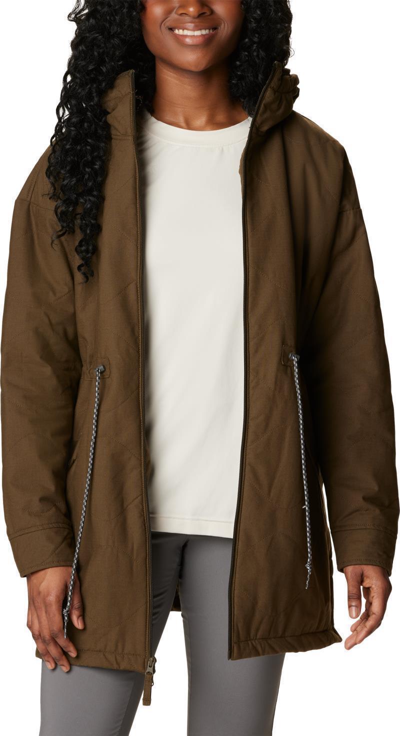 Crystal Crest Quilted Jacket - Womens - Olive Green 3