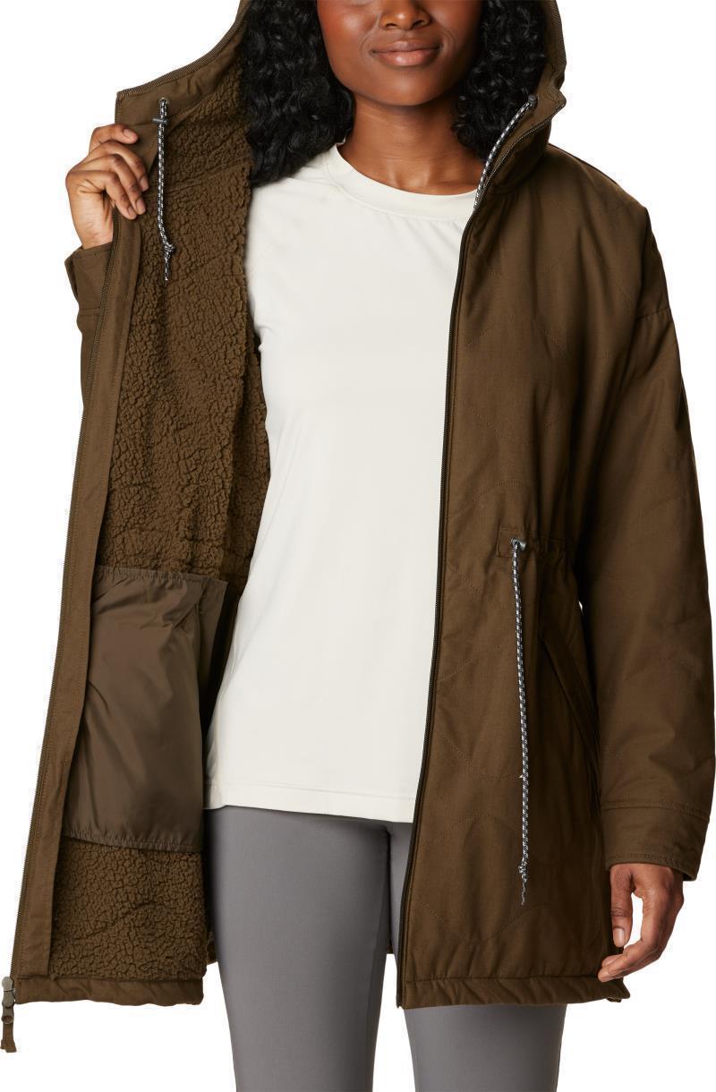 Crystal Crest Quilted Jacket - Womens - Olive Green 4