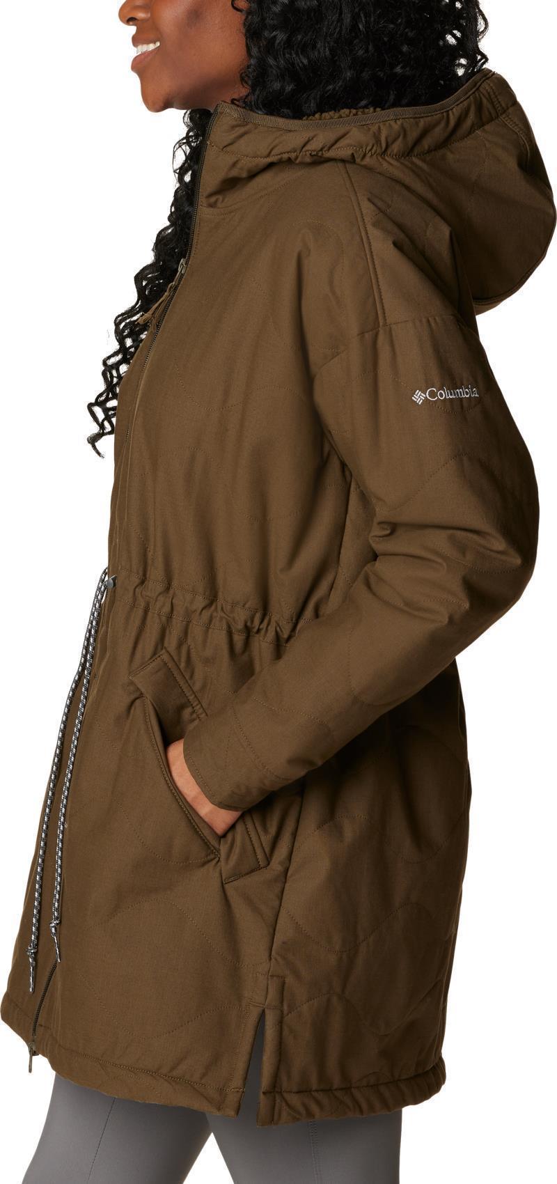 Crystal Crest Quilted Jacket - Womens - Olive Green 5
