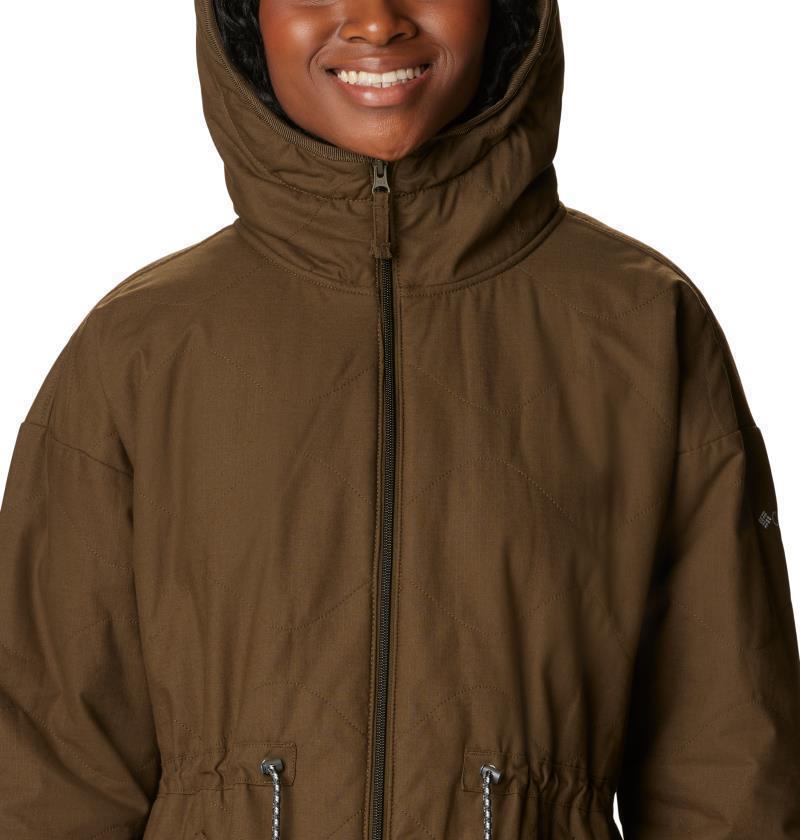 Crystal Crest Quilted Jacket - Womens - Olive Green 6