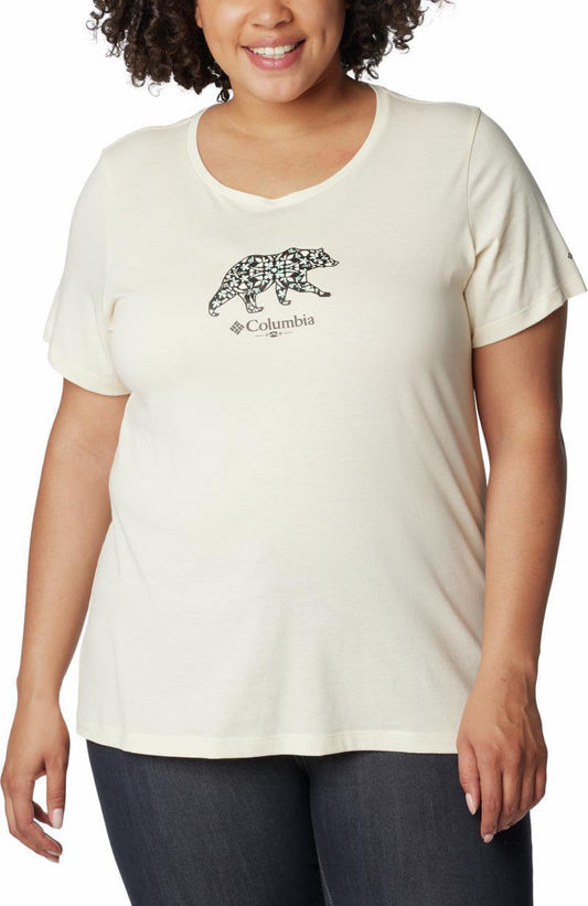 Daisy Days SS Graphic Tee - Plus - Womens - Chalk / Bearly Polarized 1