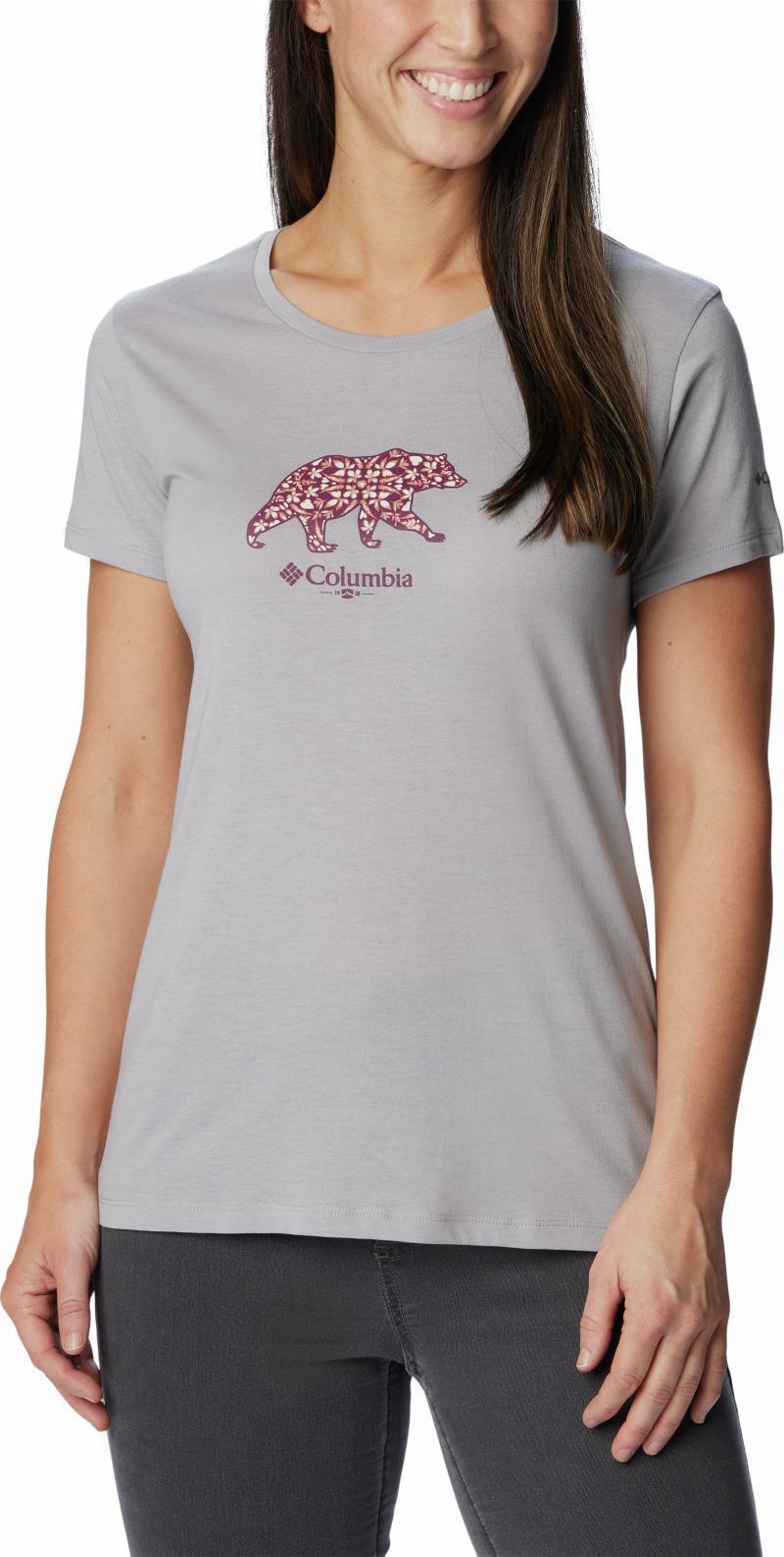 Daisy Days SS Graphic Tee - Womens - Columbia Grey Heather / Bearly Polarized 1
