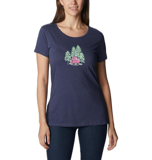 Daisy Days SS Graphic Tee - Womens - Nocturnal Heather / Best Site Graphic 1