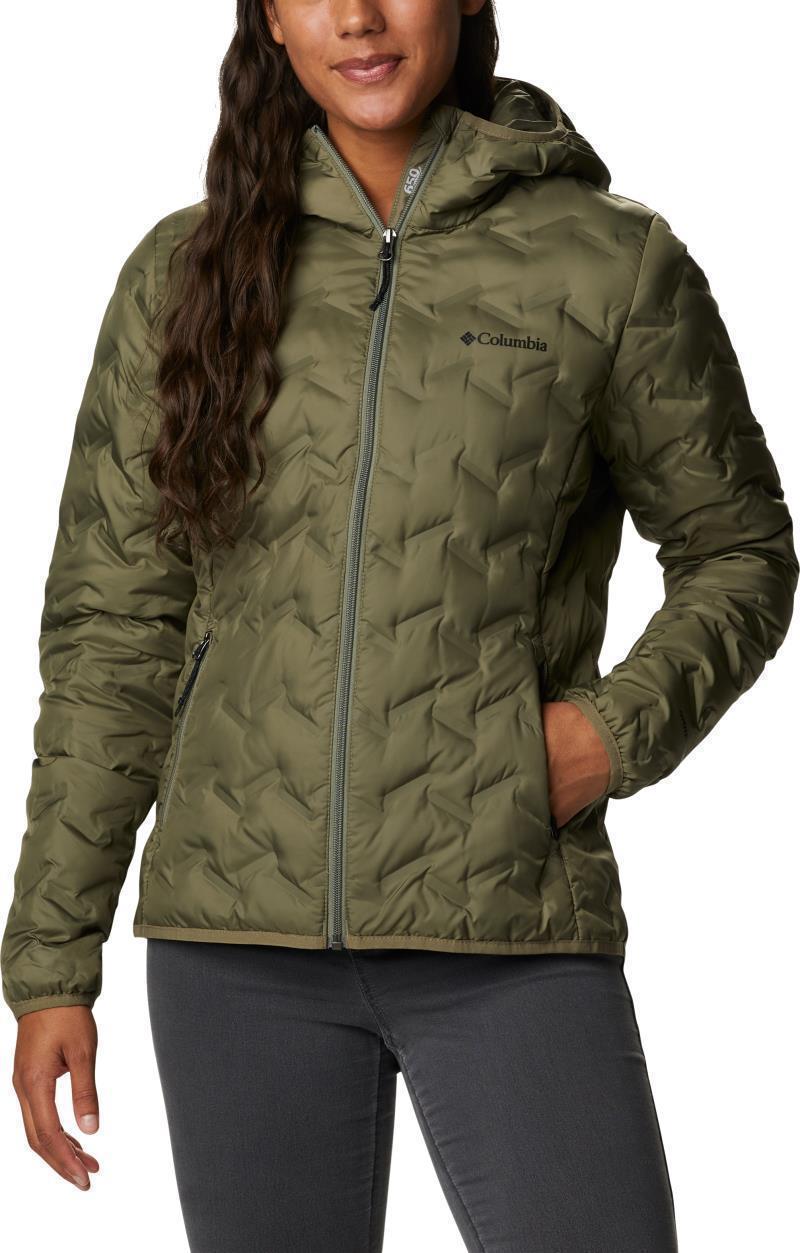 Delta Ridge Down Hooded Jacket - Womens - Stone Green 1
