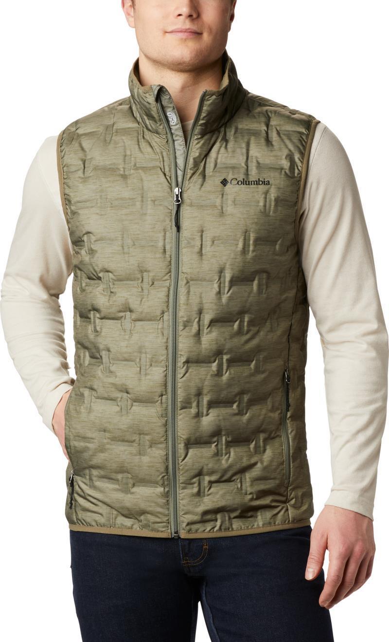 Delta Ridge Down Vest - Mens - Stone Green Heather Print 1