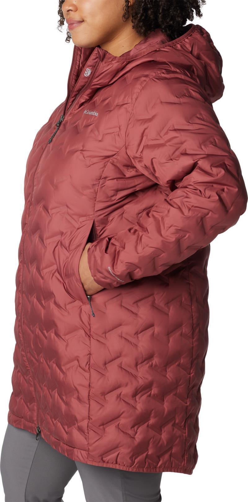 Delta Ridge Long Down Jacket - Plus - Womens - Beetroot 5