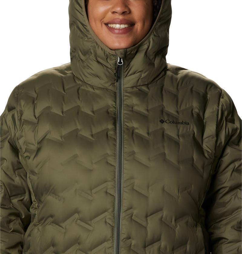 Delta Ridge Long Down Jacket - Plus - Womens - Stone Green 6