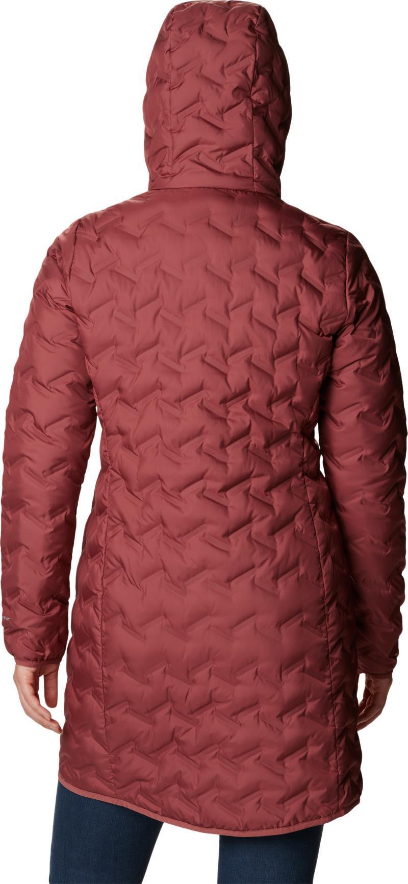 Delta Ridge Long Down Jacket - Womens - Beetroot 2