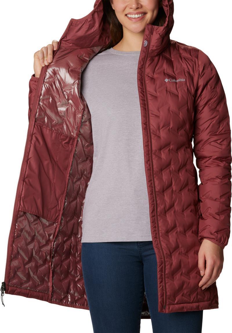 Delta Ridge Long Down Jacket - Womens - Beetroot 4