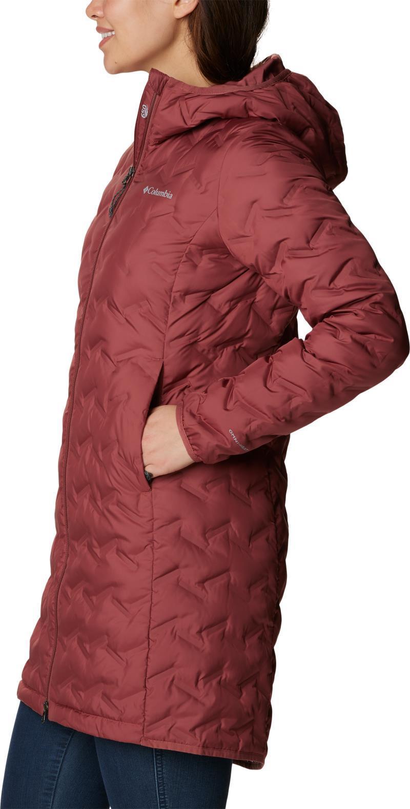Delta Ridge Long Down Jacket - Womens - Beetroot 5