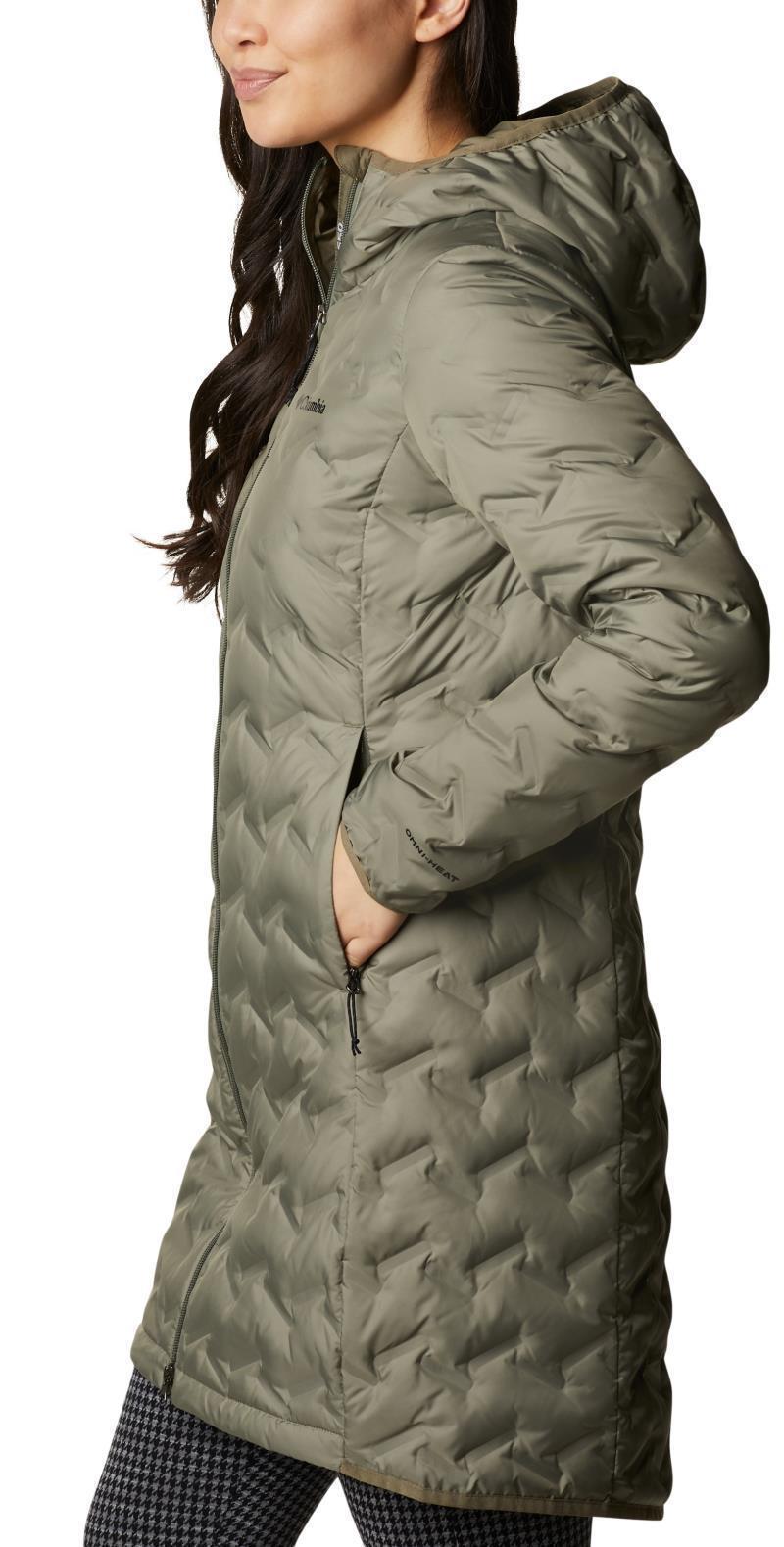 Delta Ridge Long Down Jacket - Womens - Stone Green 2