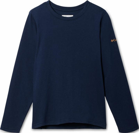 Dobson Pass LS Graphic Tee - Youth Boys - Collegiate Navy / Jagged Treeline 1