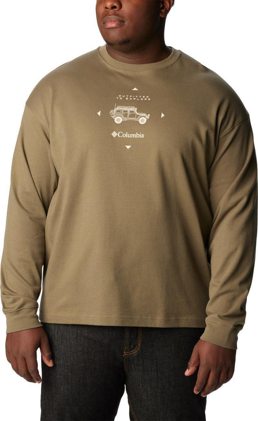 Duxbery Relaxed LS Tee - Big - Mens - stone green / overlander graphic 1
