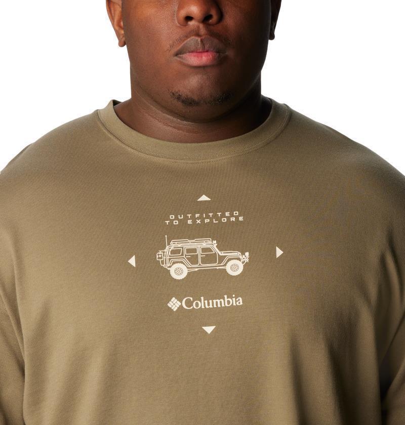 Duxbery Relaxed LS Tee - Big - Mens - stone green / overlander graphic 1