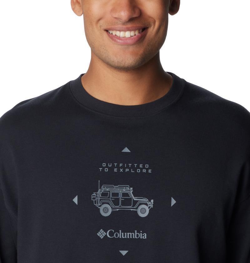 Duxbery Relaxed LS Tee - Tall - Mens - Black / Overlander Graphic 5