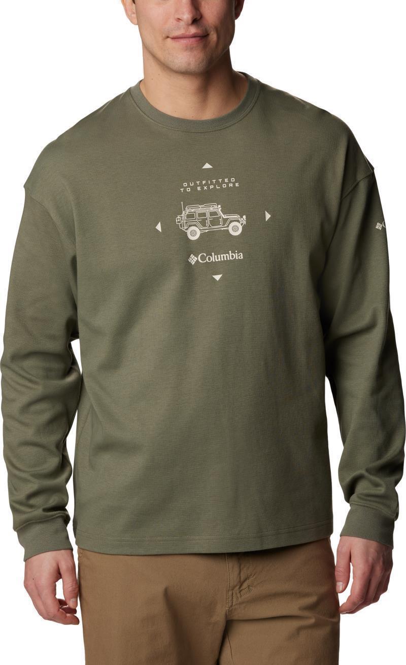 Duxbery Relaxed LS Tee - Tall - Mens - Stone Green / Overlander Graphic 1