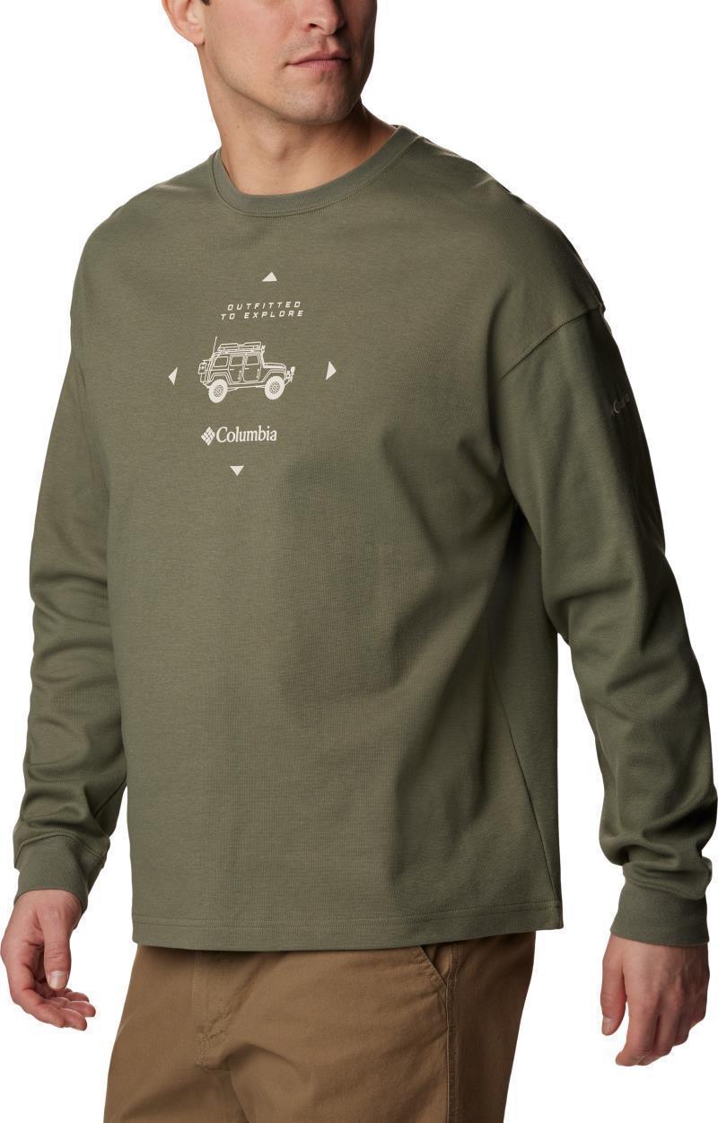 Duxbery Relaxed LS Tee - Tall - Mens - Stone Green / Overlander Graphic 3