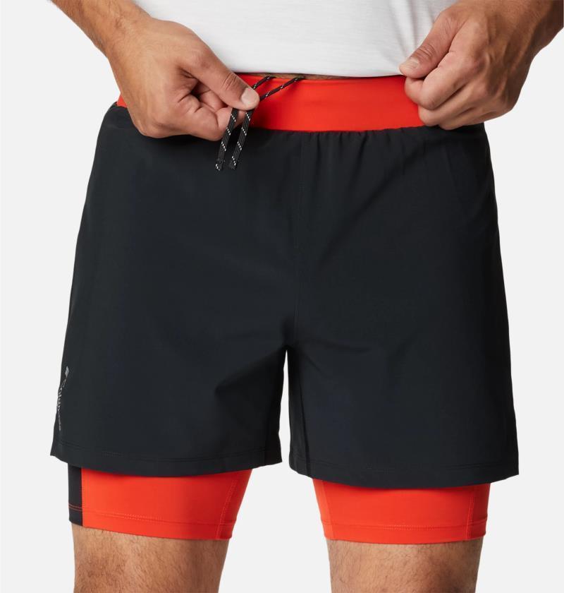 Endless Trail 2In1 Shorts, 5" Inseam - Mens - Black / Spicy 4